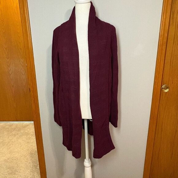 Ann Taylor open front wine burgundy coatigan‎ cardigan size M - Picture 1 of 8